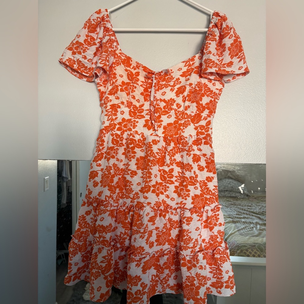 Floral Orange Women's Dress